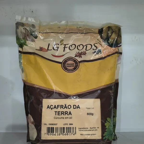 Açafrão-da-terra (cúrcuma) em pó 800 g LG Foods - Tudo Tempero Maringá