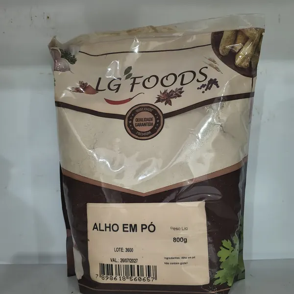 Alho em pó 800 g LG Foods - Tudo Tempero Maringá