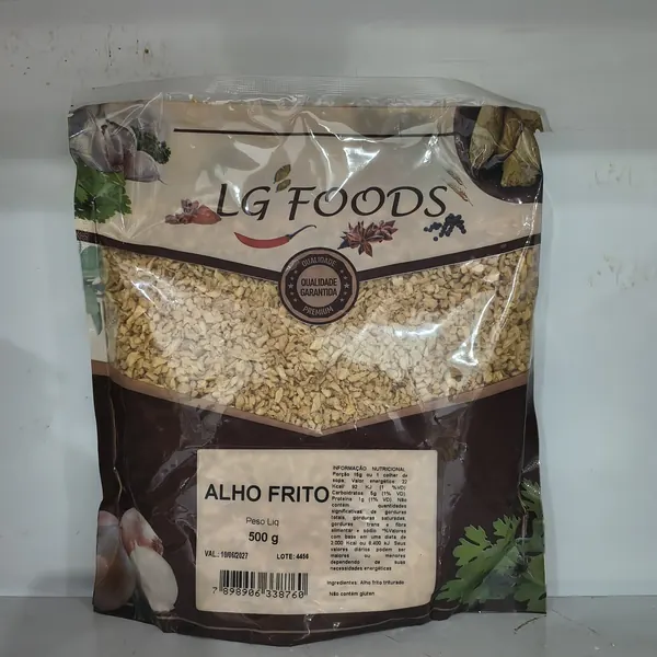Alho frito triturado 500 g LG Foods - Tudo Tempero Maringá