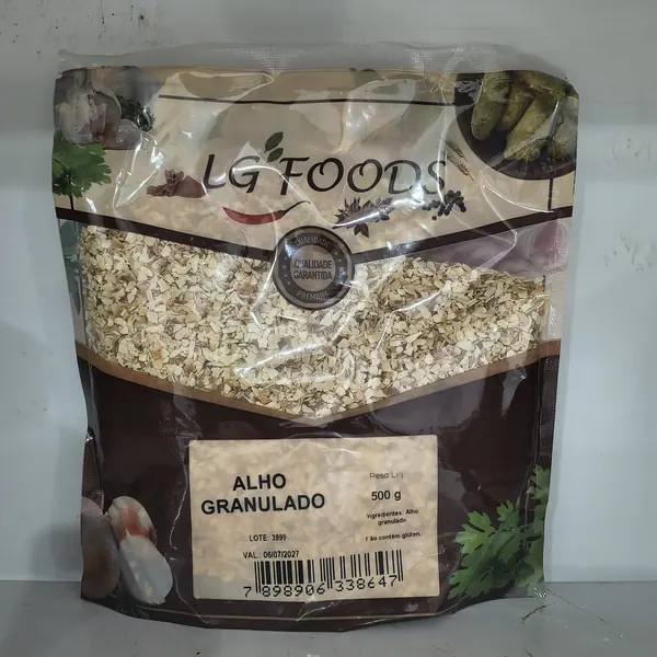 Alho granulado 500 g LG Foods - Tudo Tempero Maringá