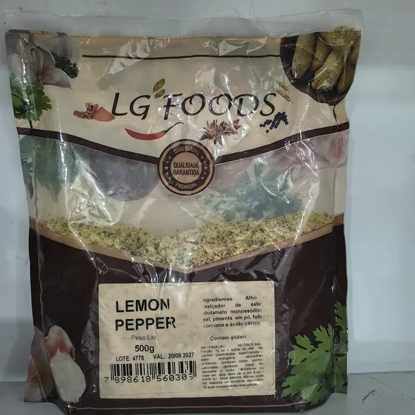 Lemon pepper 500 g LG Foods - Tudo Tempero Maringá
