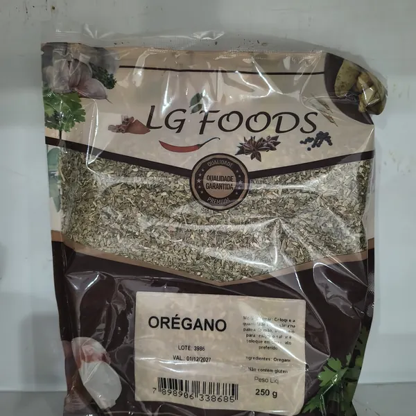 Orégano desidratado 250 g LG Foods - Tudo Tempero Maringá