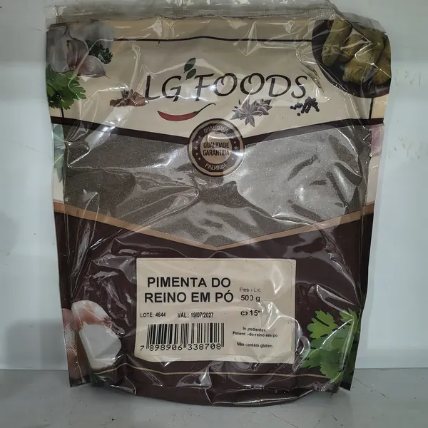 Pimenta-do-reino em pó 500 g LG Foods - Tudo Tempero Maringá