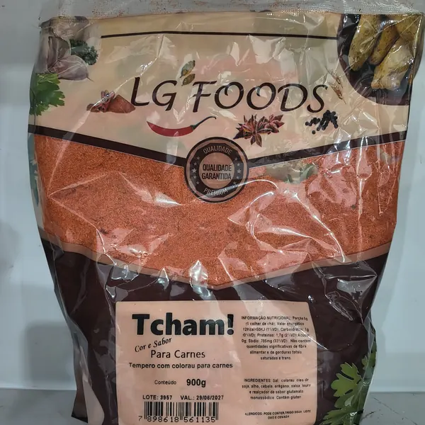 Tcham! tempero colorau para carnes 900 g LG Foods - Tudo Tempero Maringá